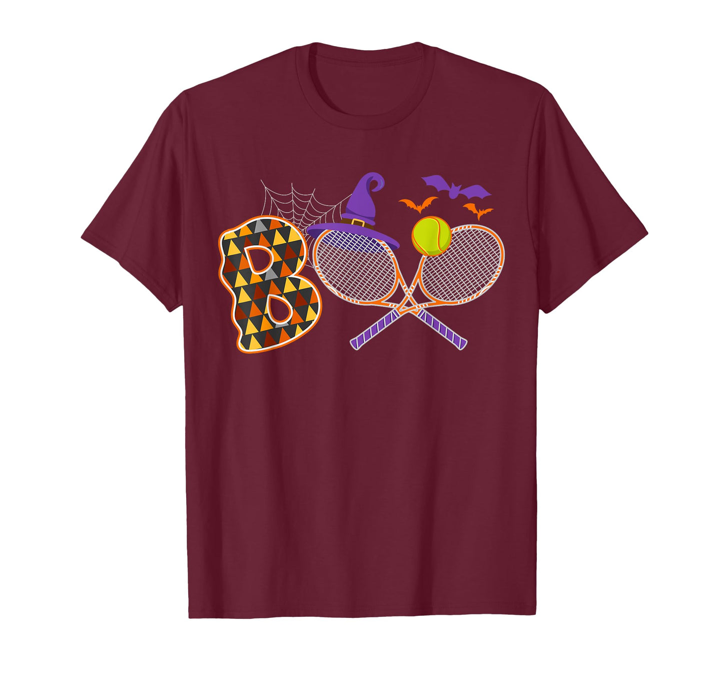 Boo Creepy Tennis Halloween Pumpkin Tennis Ball Costume T-Shirt