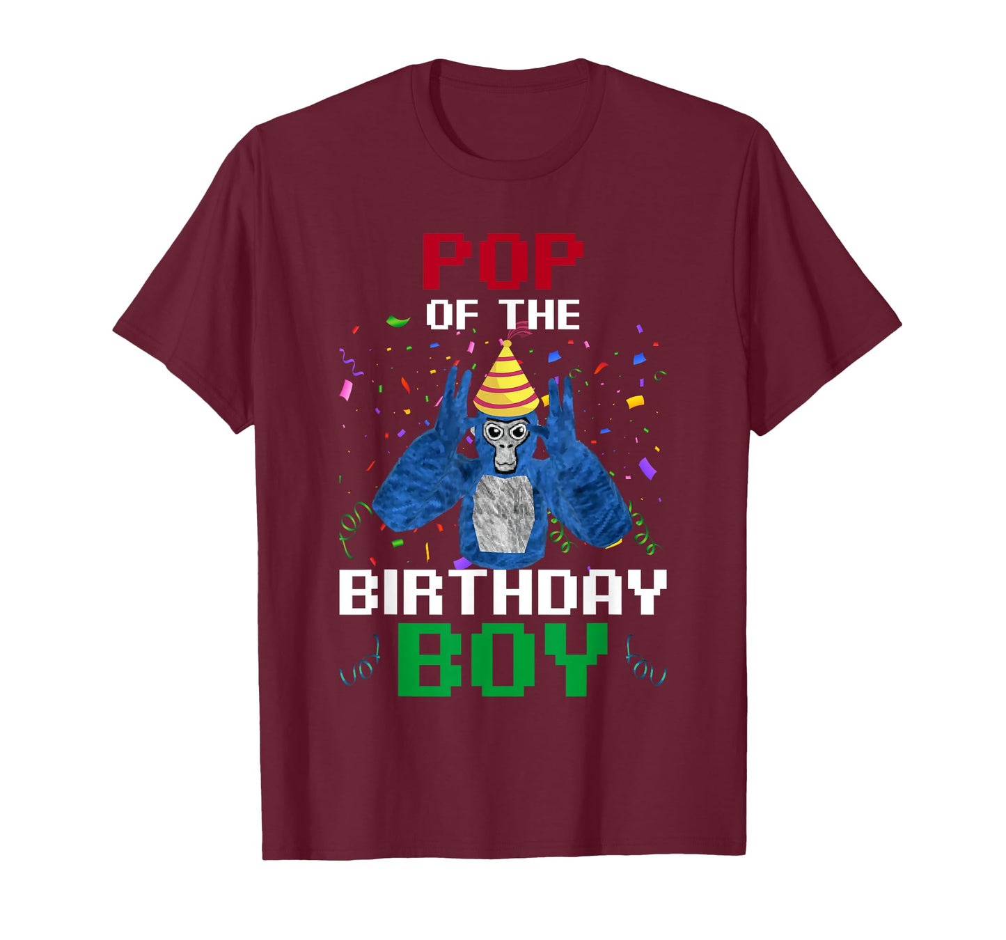 Pop Of The Birthday Boy Funny Gorilla Video Game Boy Kids T-Shirt