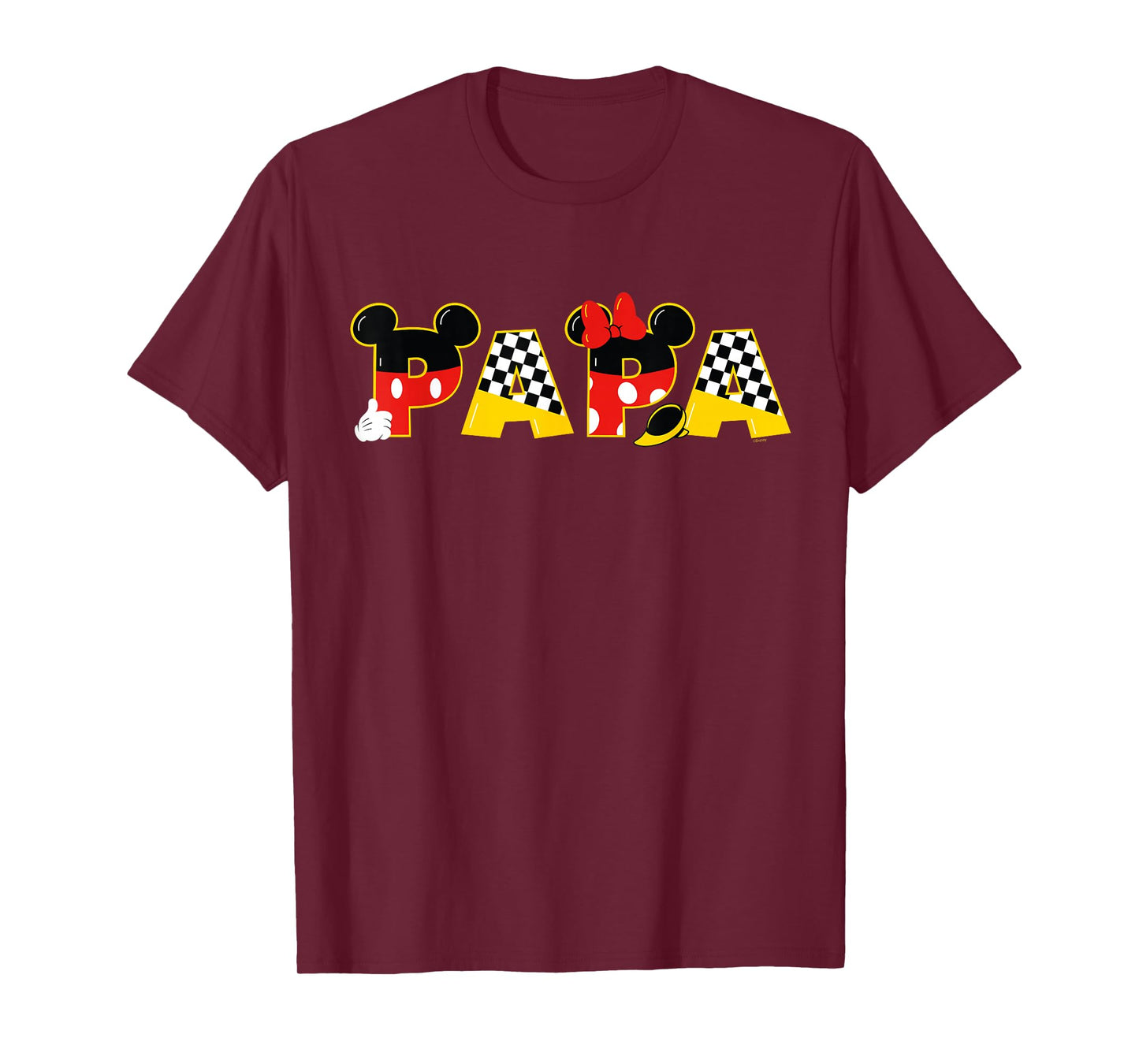 Disney Mickey Minnie Papa Father's Day Birthday Family Trip T-Shirt