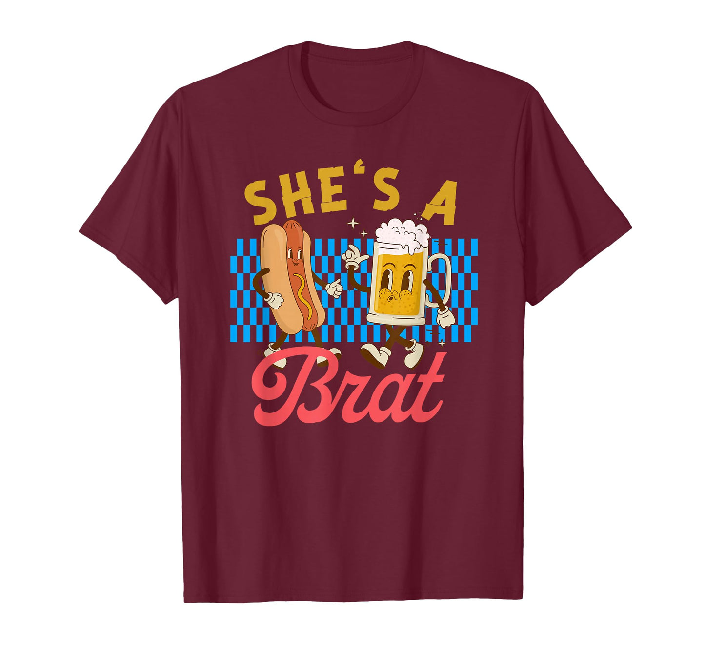 Oktoberfest Couples She’s A Brat Drinking German Beer T-Shirt