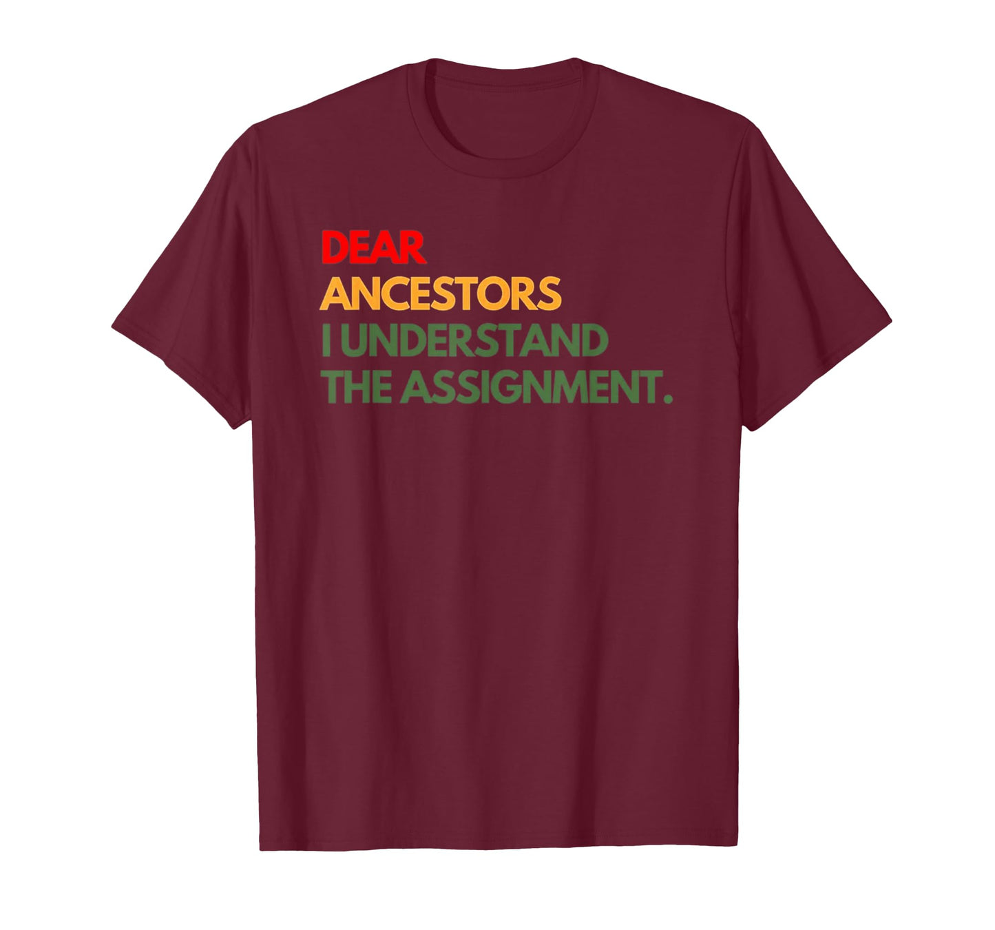 Dear Ancestors I Understand The Assignment T-Shirt