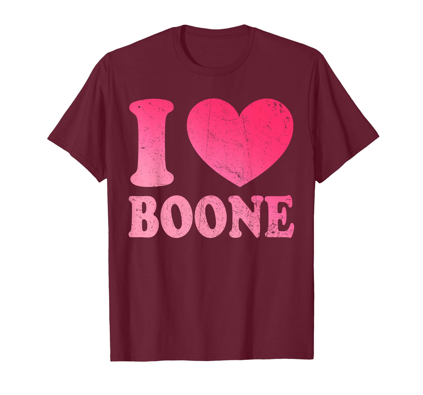 Boone Family Name I Love Heart Boone Personalized Vintage T-Shirt
