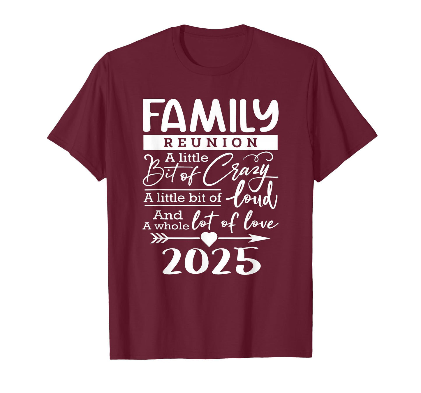 Retro 2025 Family Reunion A Little Bit Of Crazy Funny Family T-Shirt