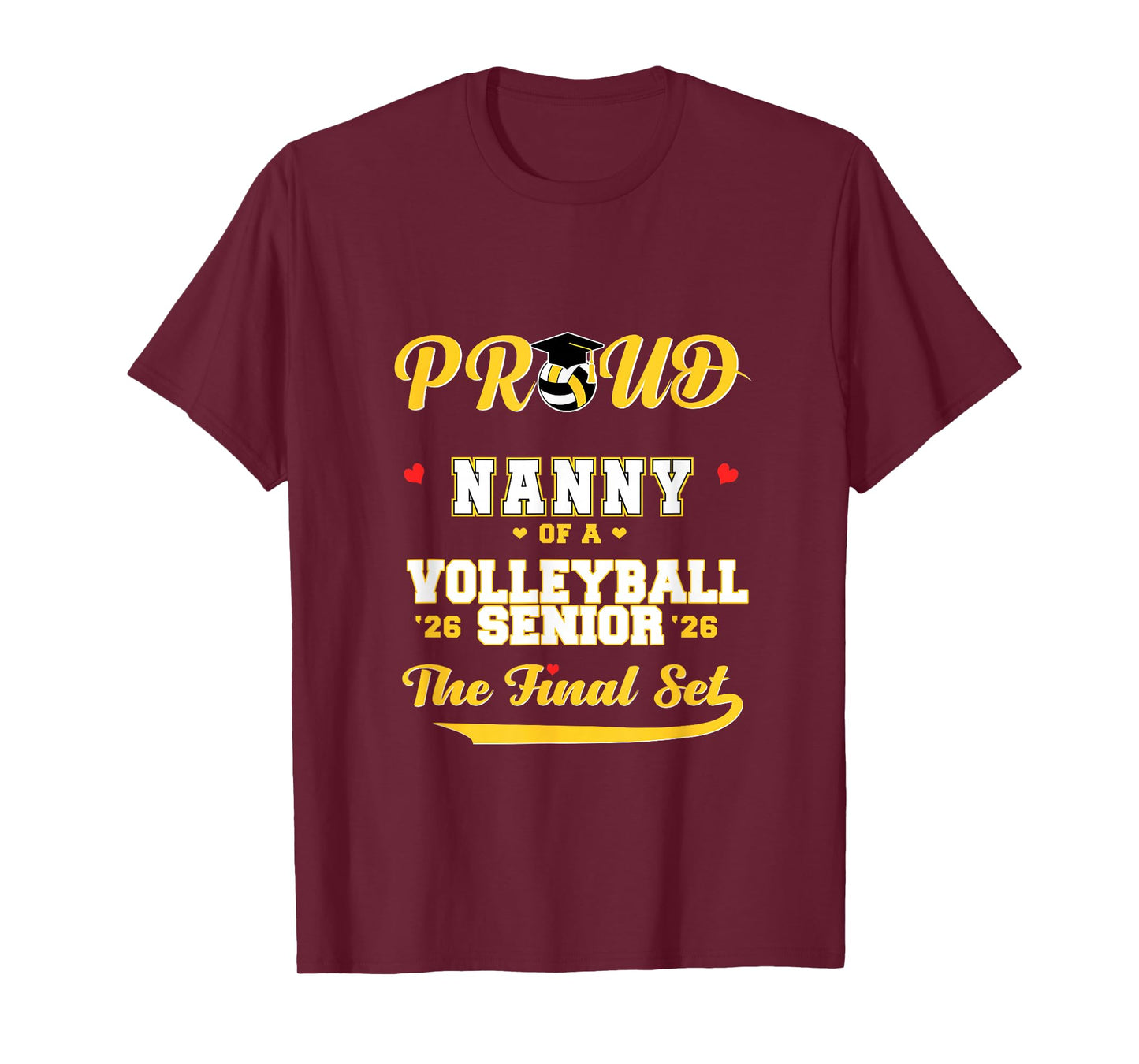 Cool Family '26 Graduation Volleyball Player Nanny T-Shirt