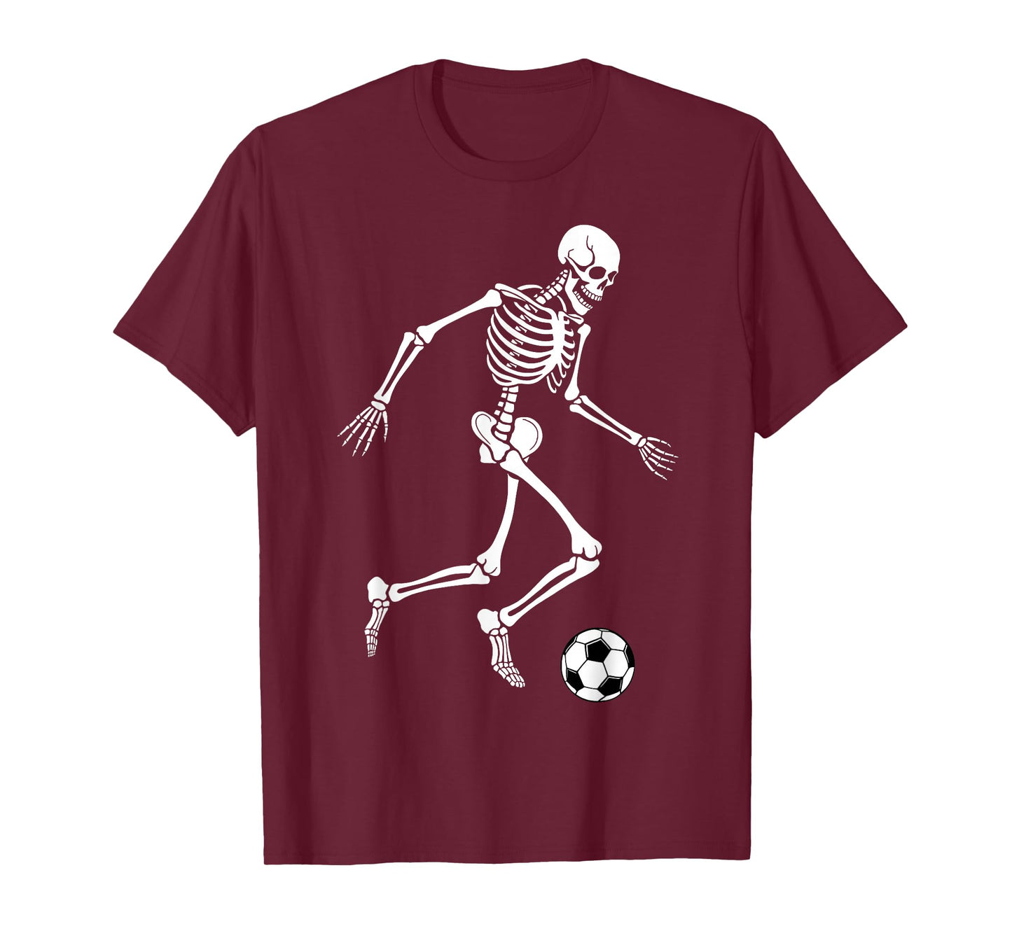 Soccer Skeleton Playing Soccer Halloween Skull Lover T-Shirt