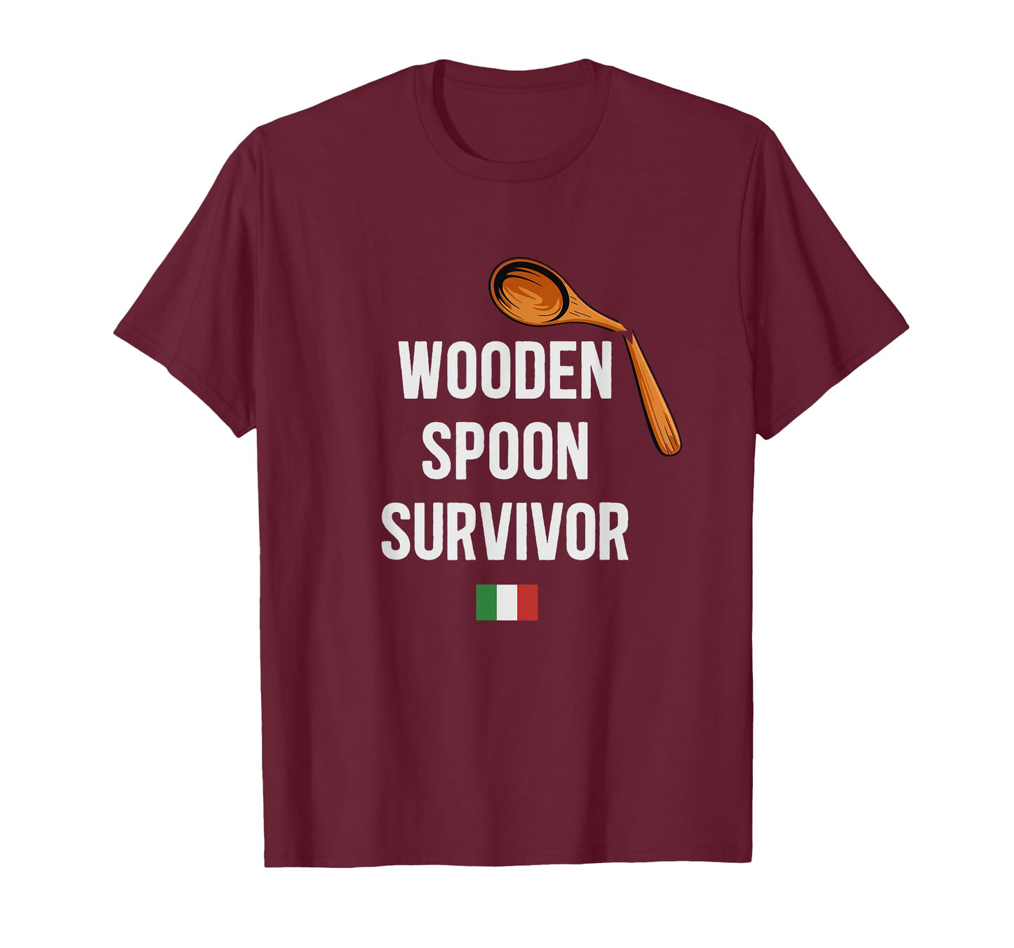 Wooden Spoon Survivor Funny Italian Humor T-Shirt