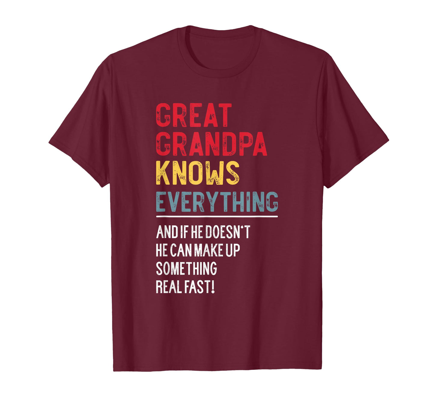 Funny Great Grandpa Knows Everything Father's Day T-Shirt