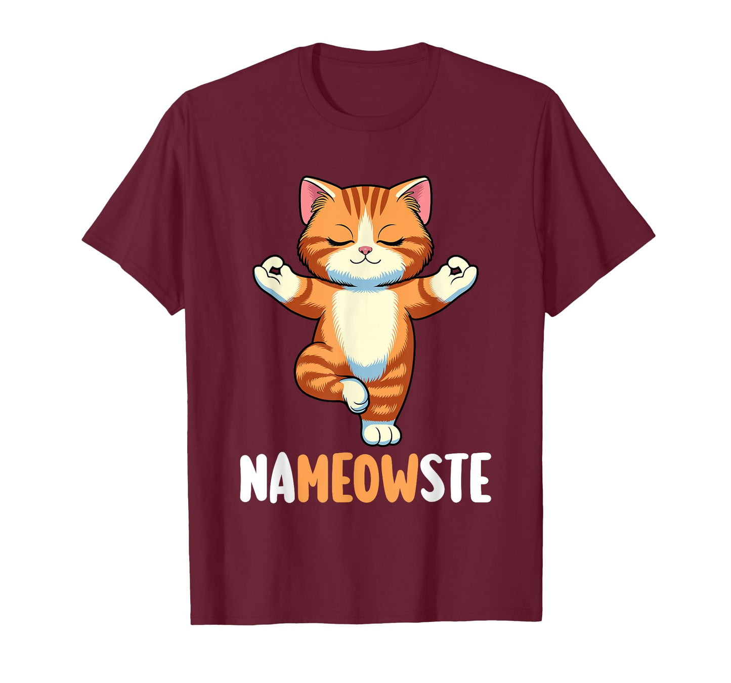 Yoga Cat Nameowste Meditation Zen Kitten Namaste Funny T-Shirt