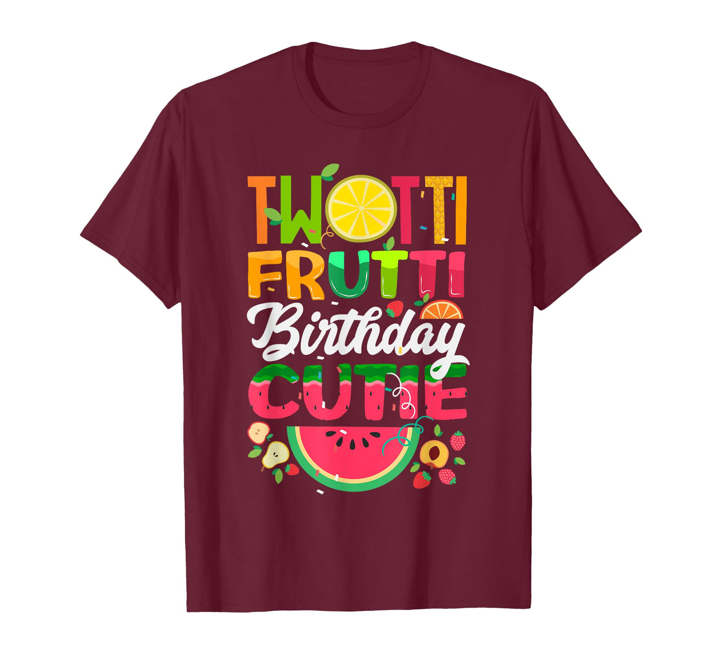 Cute 2 Year Old Birthday Party Twotti Frutti Family Matching T-Shirt
