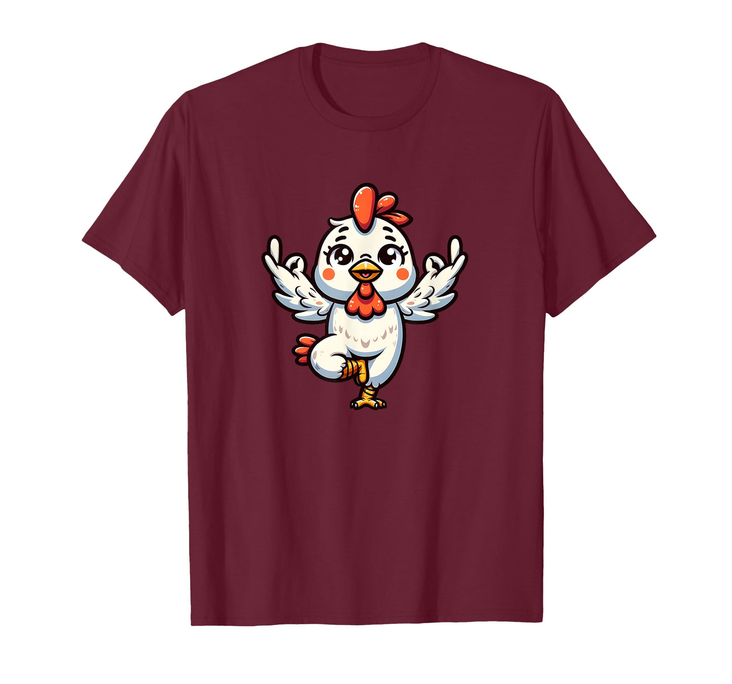 Cute Yoga Chicken Gymnastics fitness workout meditation T-Shirt