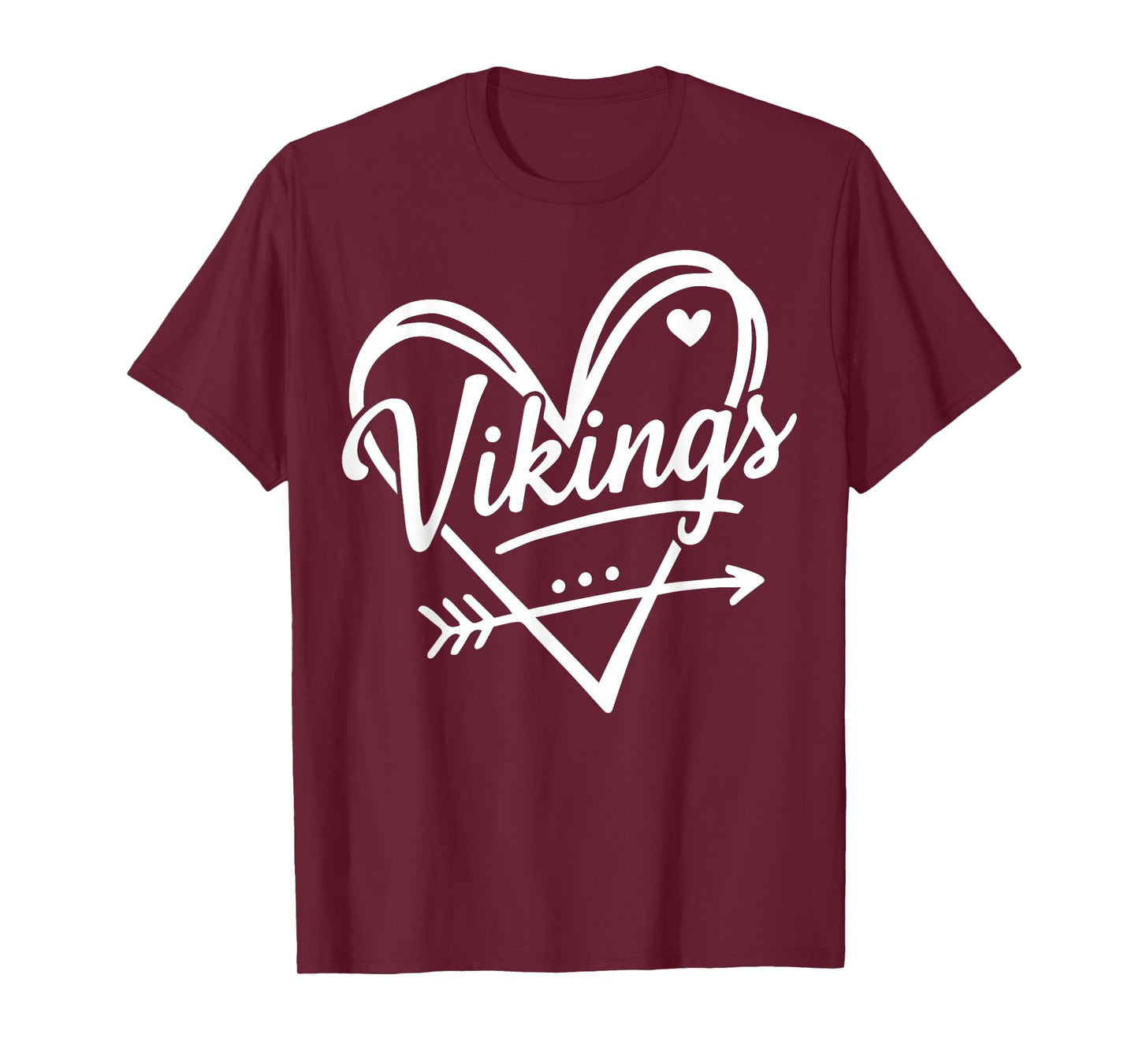 Retro Vikings Heart Cute Name Graphic Gift for Men Women Kid T-Shirt