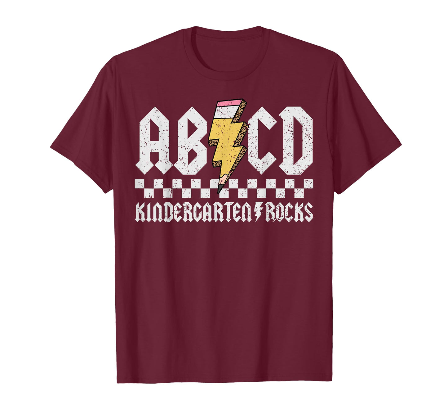 ABCD Kindergarten Rocks Pencil Lightning Teachers Rock Boys T-Shirt