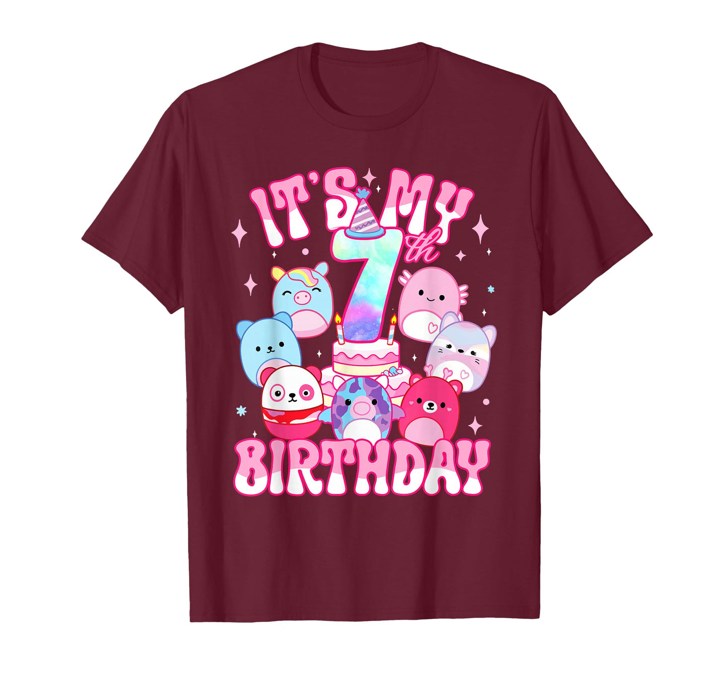 It's My 7th Birthday Squish Squad Girls Kids T-Shirt