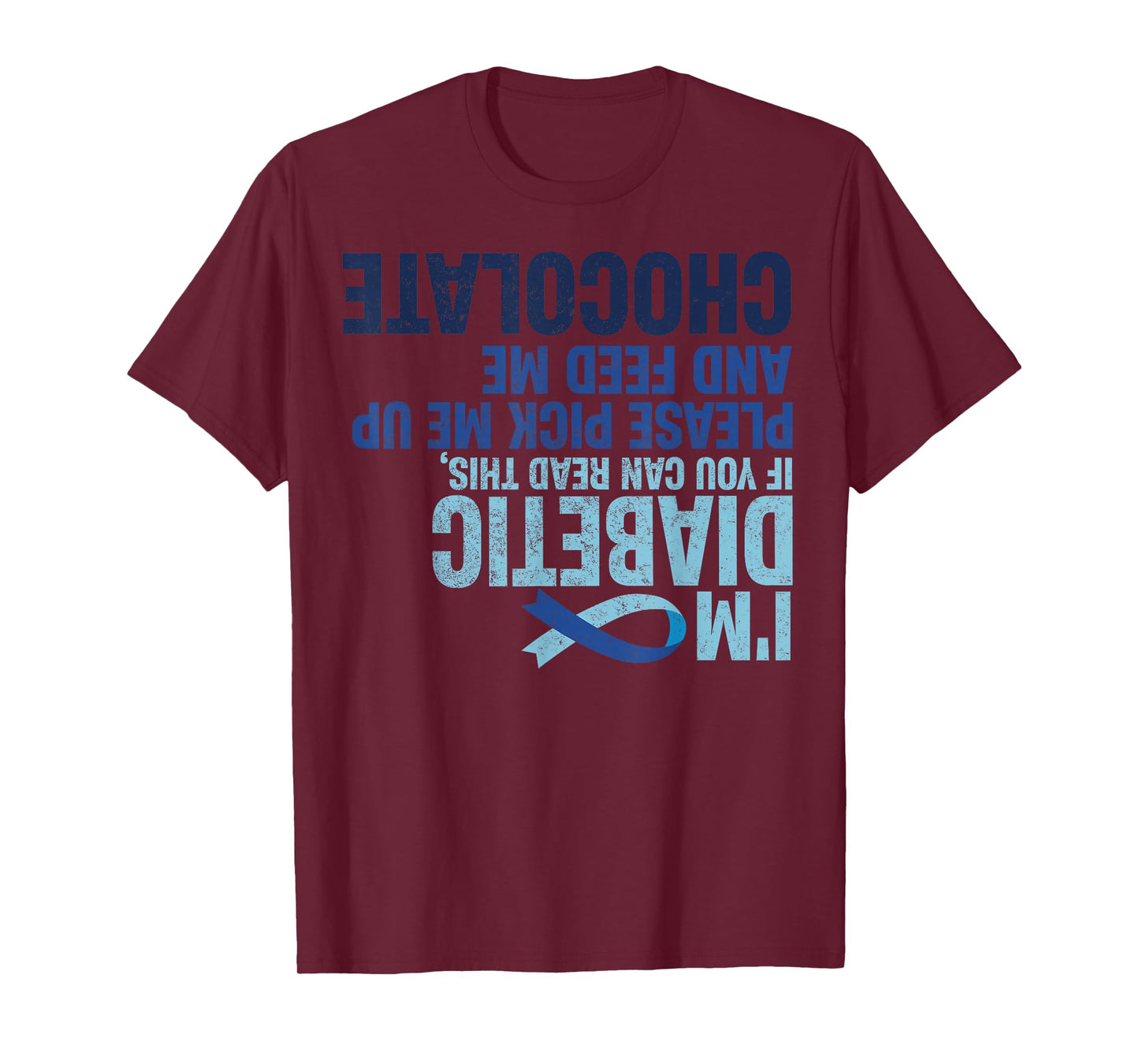 Diabetic Awareness Funny Upside Down Type 1 Diabetics Women T-Shirt