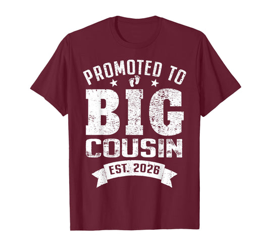 Promoted to Big Cousin 2026 Cool Cousin Baby Announcement T-Shirt