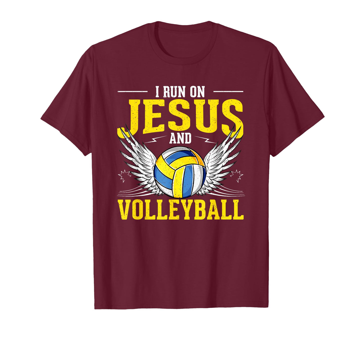 I Run On Jesus and Volleyball T-Shirt