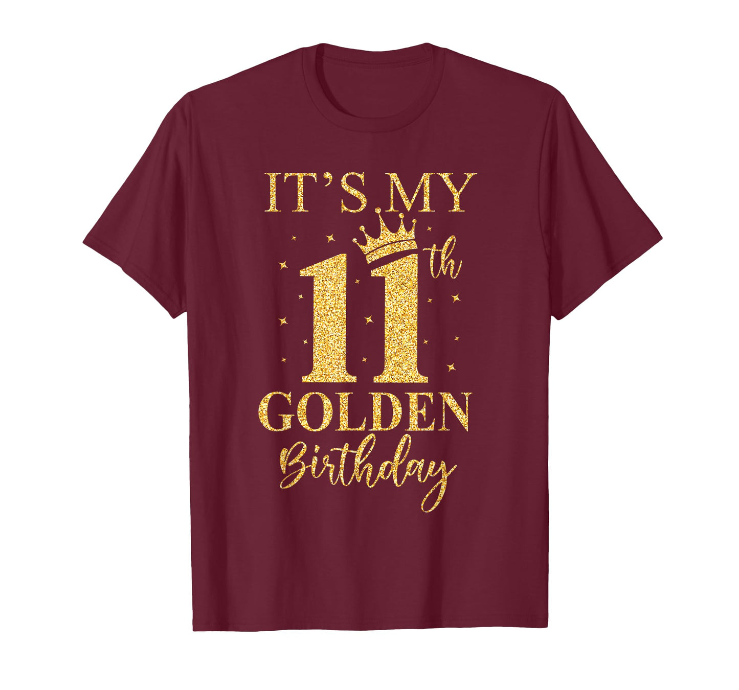 It's My 11th Golden Birthday 11 Year Old Bday Kids Born 2014 T-Shirt