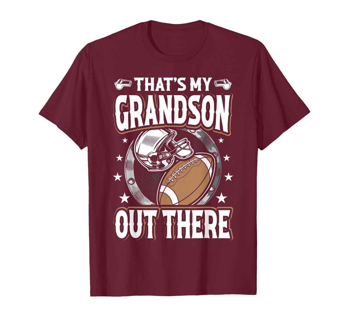 That's My Grandson Out There Funny Football Grandma Grandpa T-Shirt