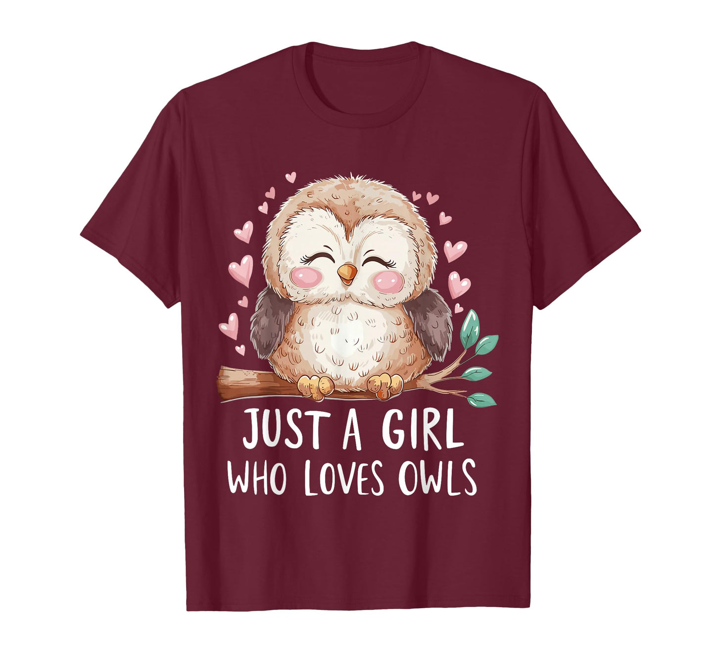 Just a Girl Who Loves Owls Cute Owl T-Shirt