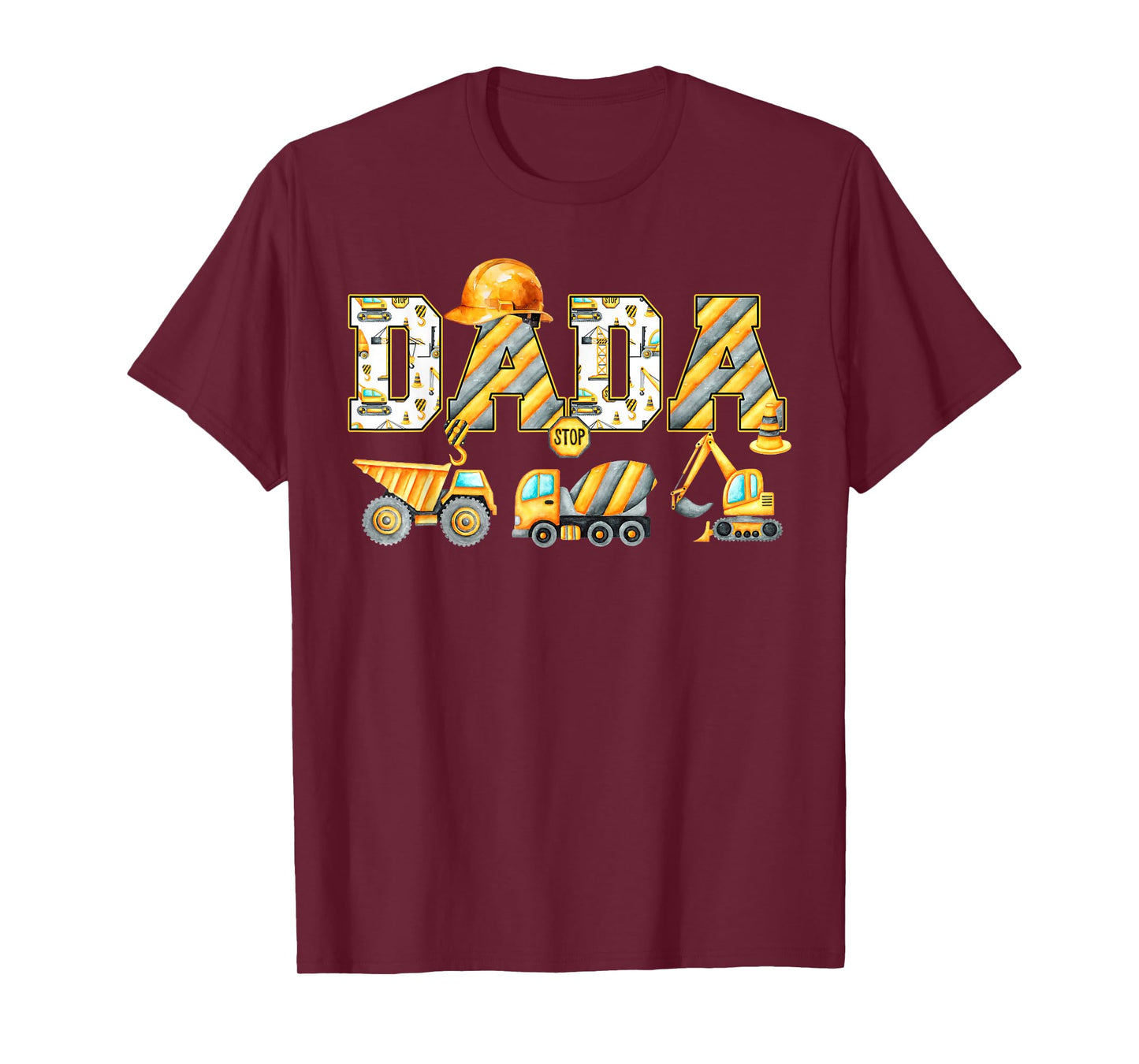 Funny Dada Construction Excavator Kids Matching Family Party T-Shirt