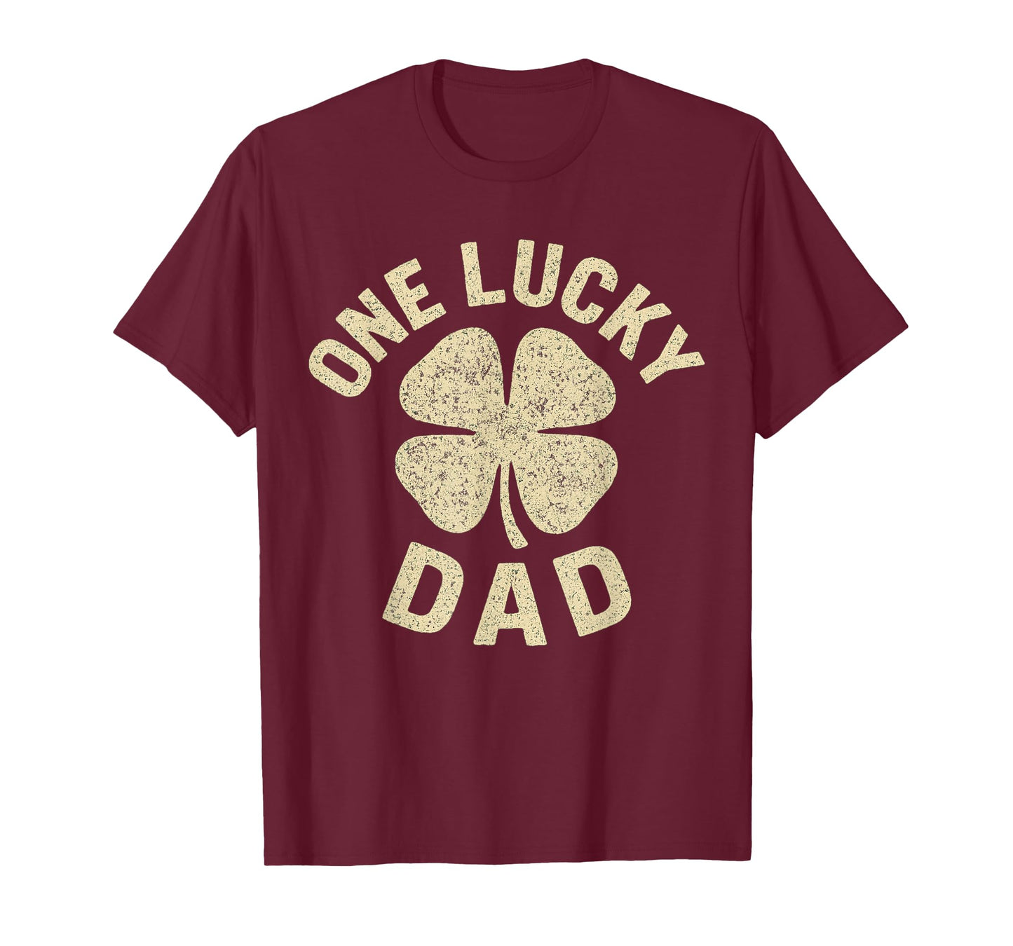 One Lucky Dad St Patricks Day Funny Vintage Papa Father Men T-Shirt