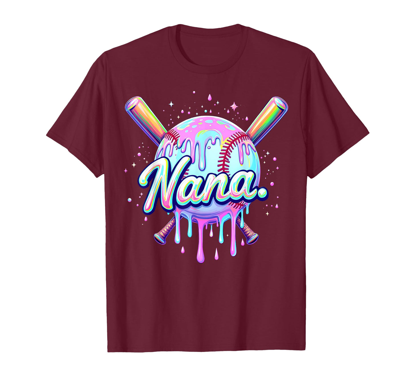 Baseball Drip Nana Cute Tie Dye Baseball Women Mother's Day T-Shirt
