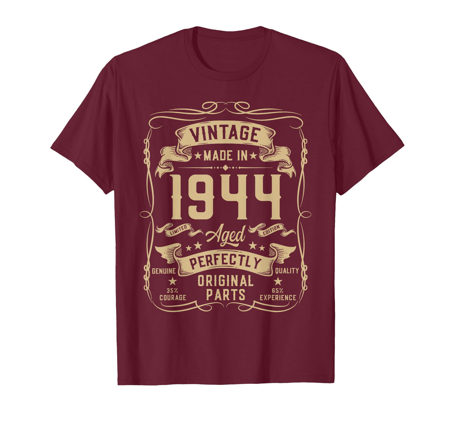 Vintage 1944 82yr 82nd Birthday Gifts for Men 82 Years Old T-Shirt