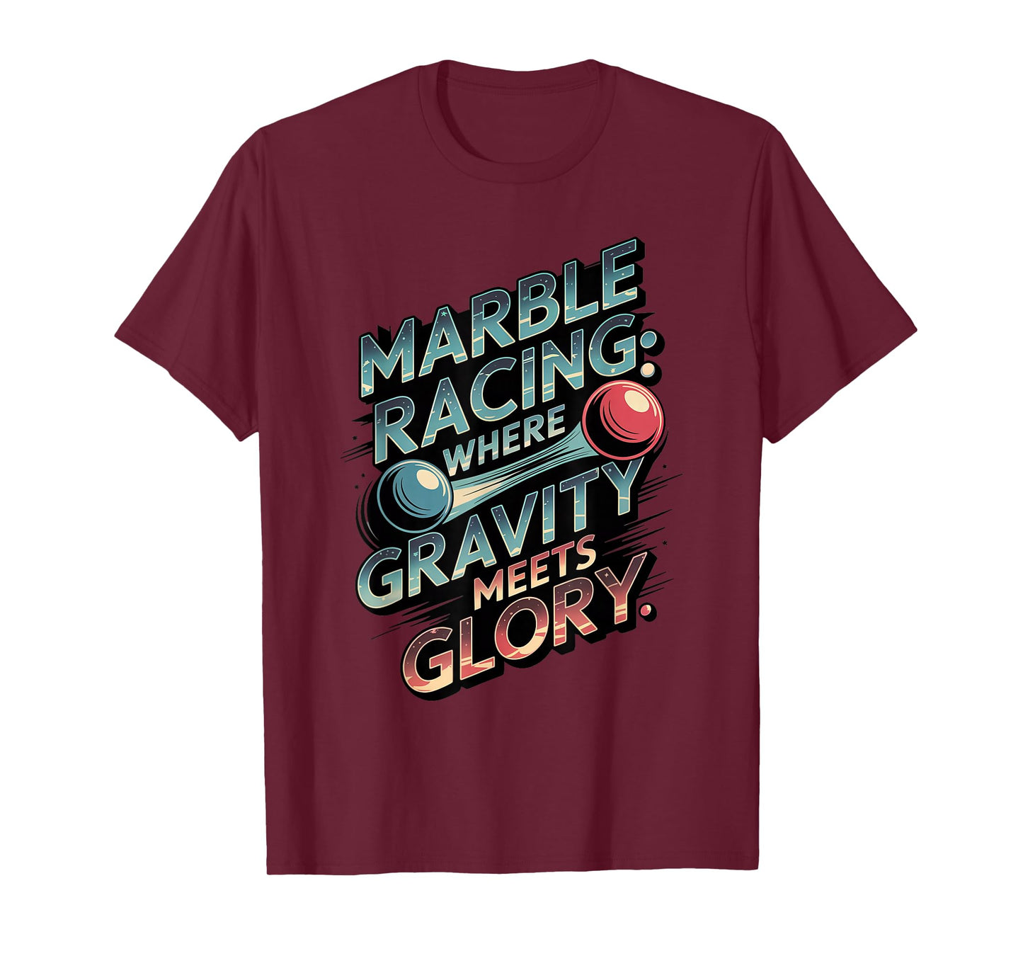 Marble Racing Track Design For Competitive Fans T-Shirt