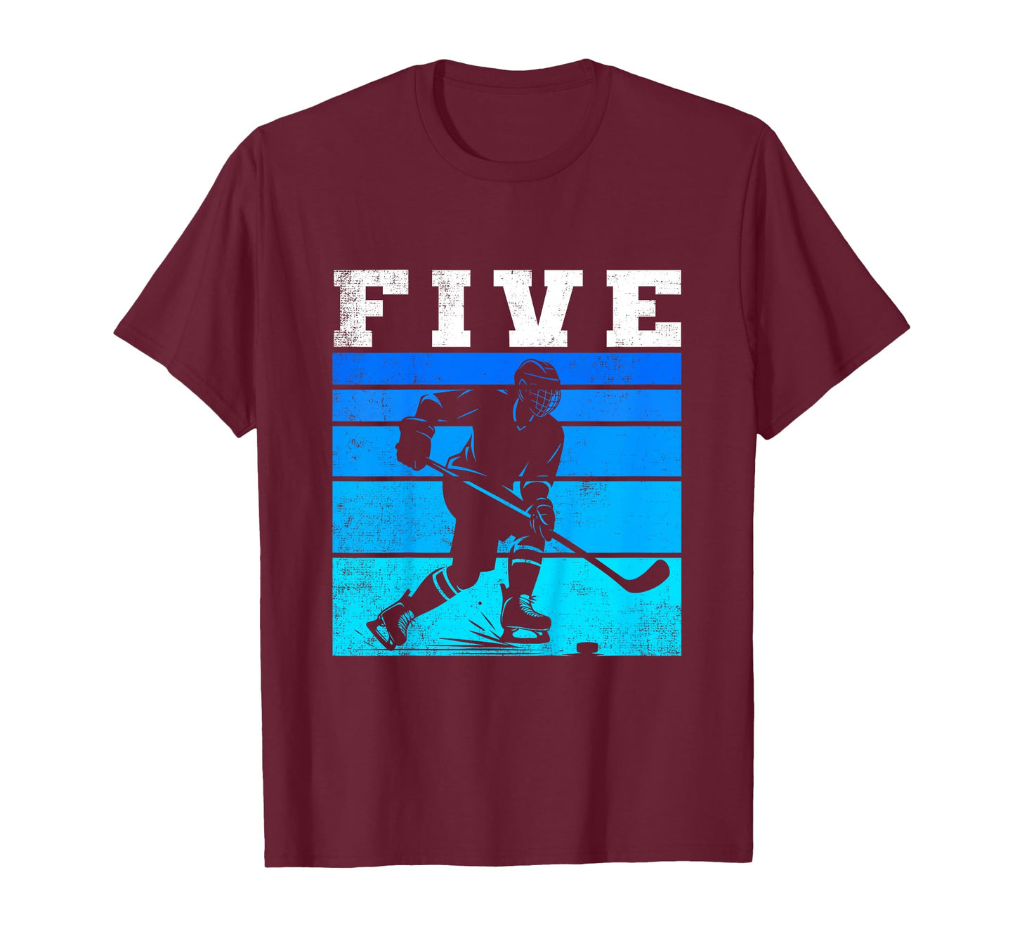 Kids 5th Birthday Ice Hockey Boy & Gil Five Hockey Birthday Party T-Shirt