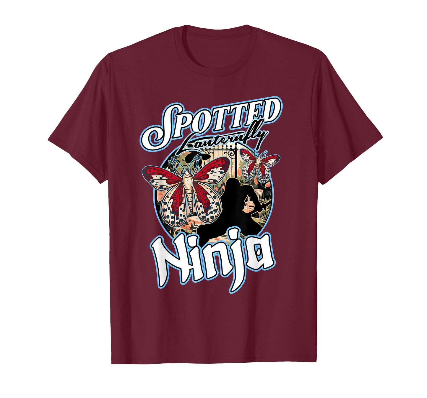 Spotted Lanternfly Trap Ninja Warrior Assassin Lantern Fly T-Shirt