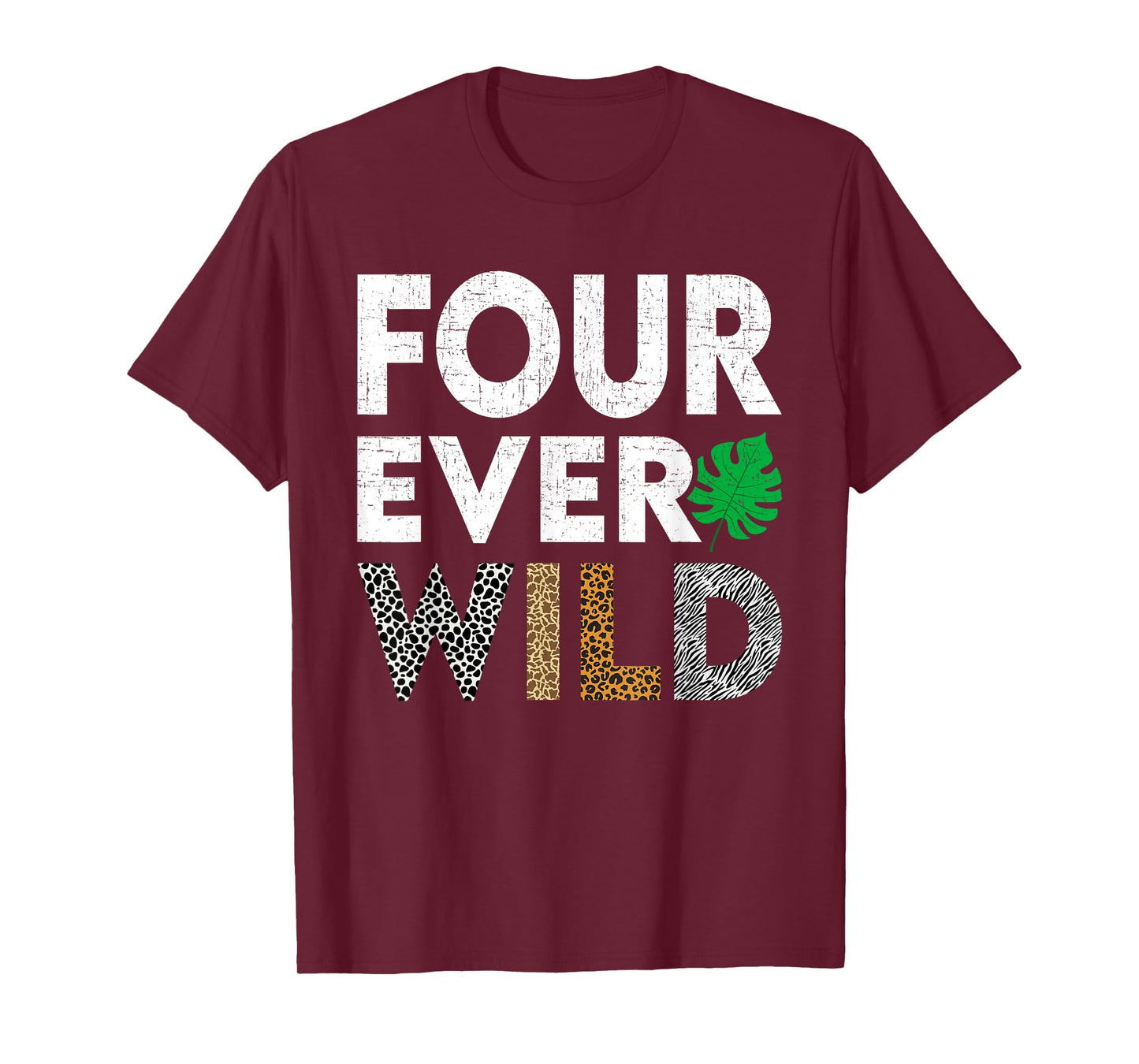 Kids Four Ever Wild 4th Birthday Wild Birthday T-Shirt