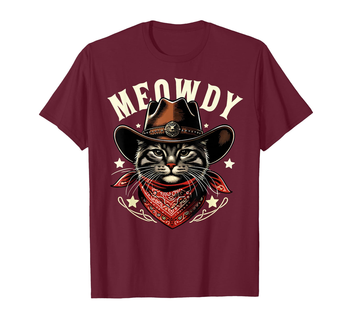 Cat Cowboy Funny Mashup Meowdy Western Country Music Cat T-Shirt