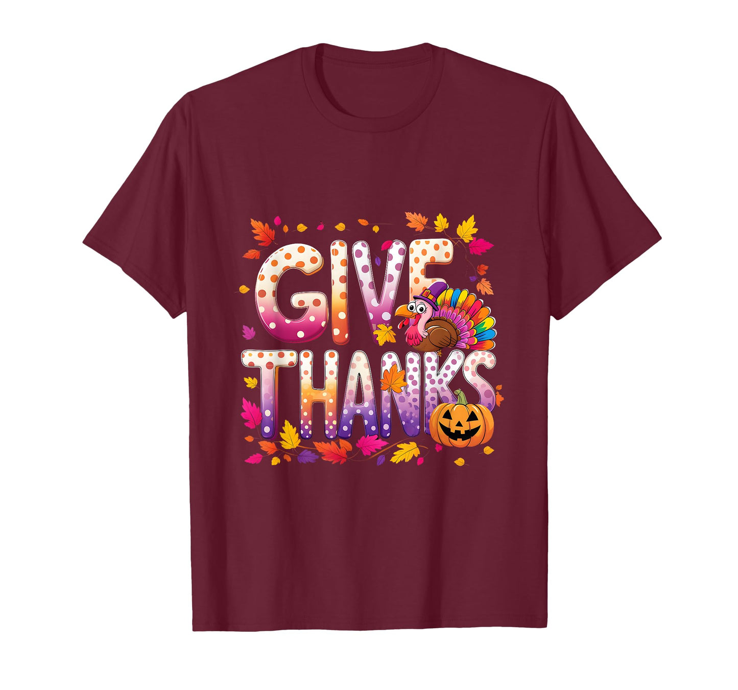 Cute Mama Mom Thankful Turkey Give Thanks Grandma T-Shirt