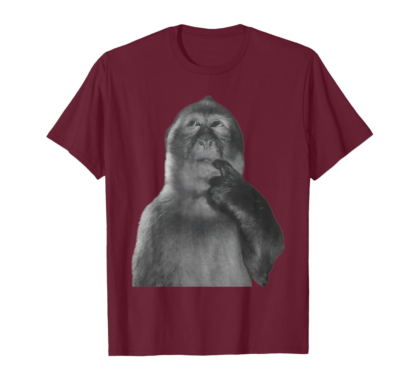 Funny Thinking Monkey Meme Curious Ape Brainrot T-Shirt