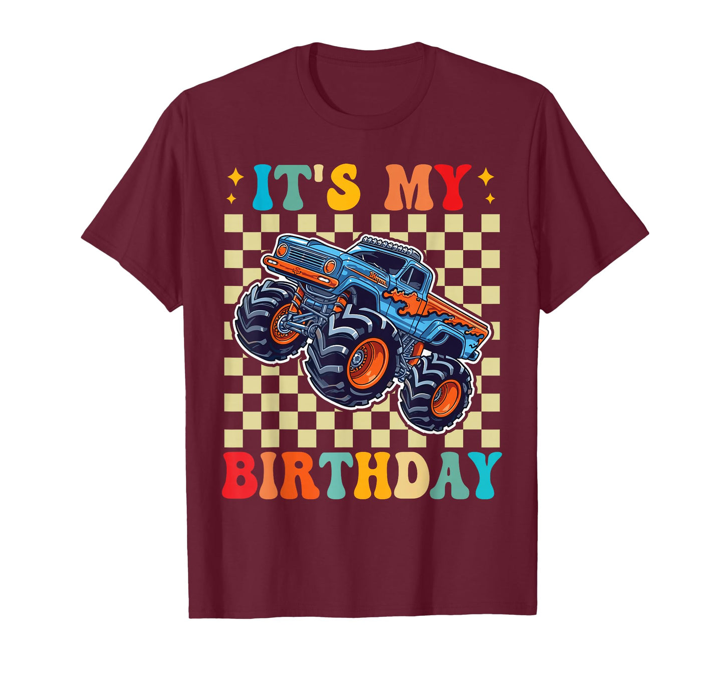 It's My Birthday Monster Truck Car Gifts Birthday Boys T-Shirt