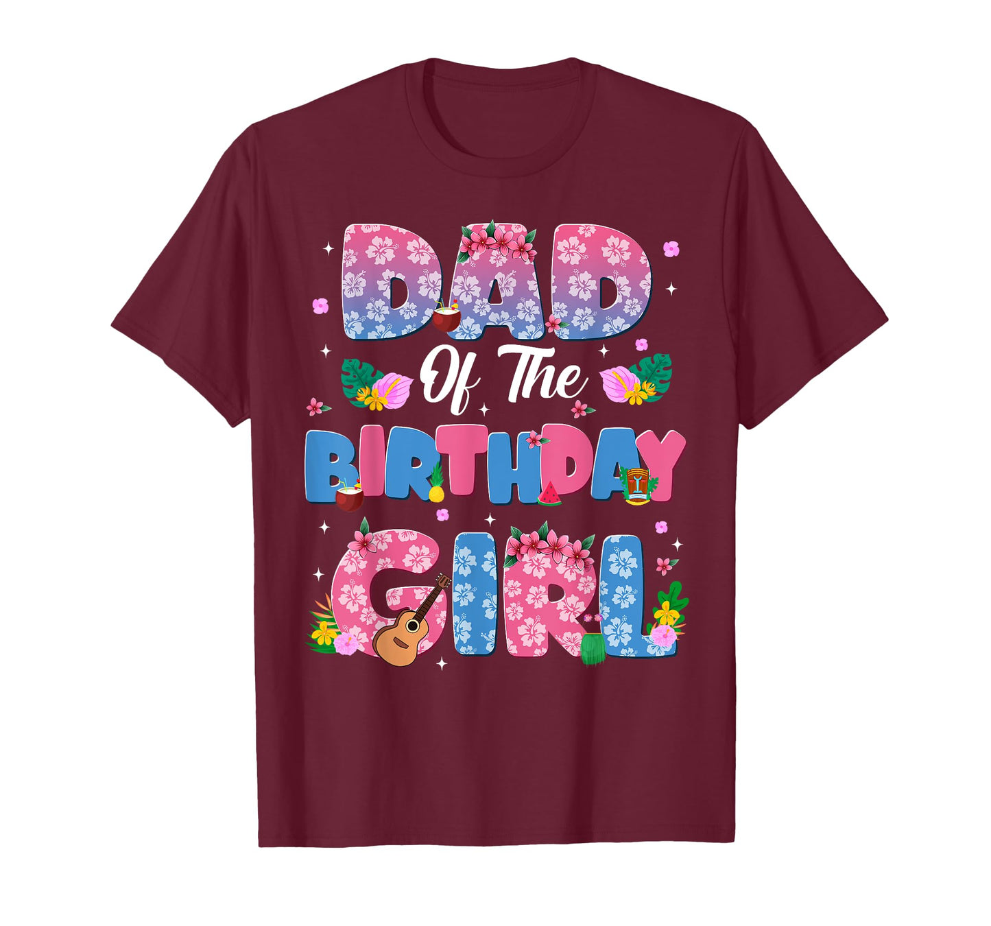 Dad And Mom Of The Birthday Girl Party Decor Family Matching T-Shirt