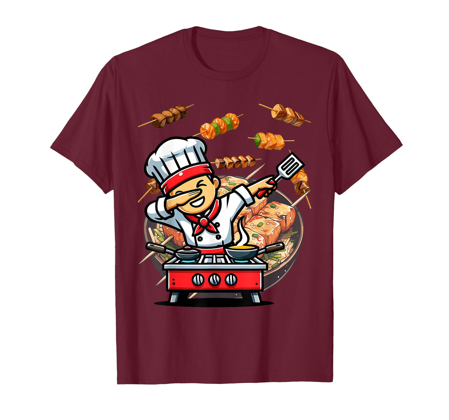 Dabbing Hibachi Chef Funny T-Shirt