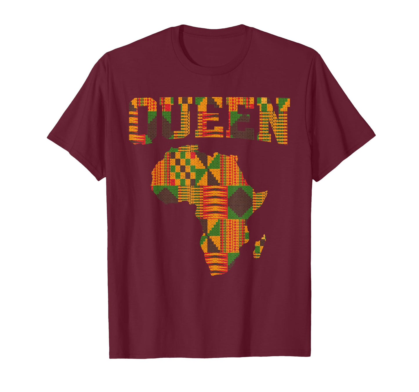 African Queen Art For Women Girls Kente Cloth African Print T-Shirt