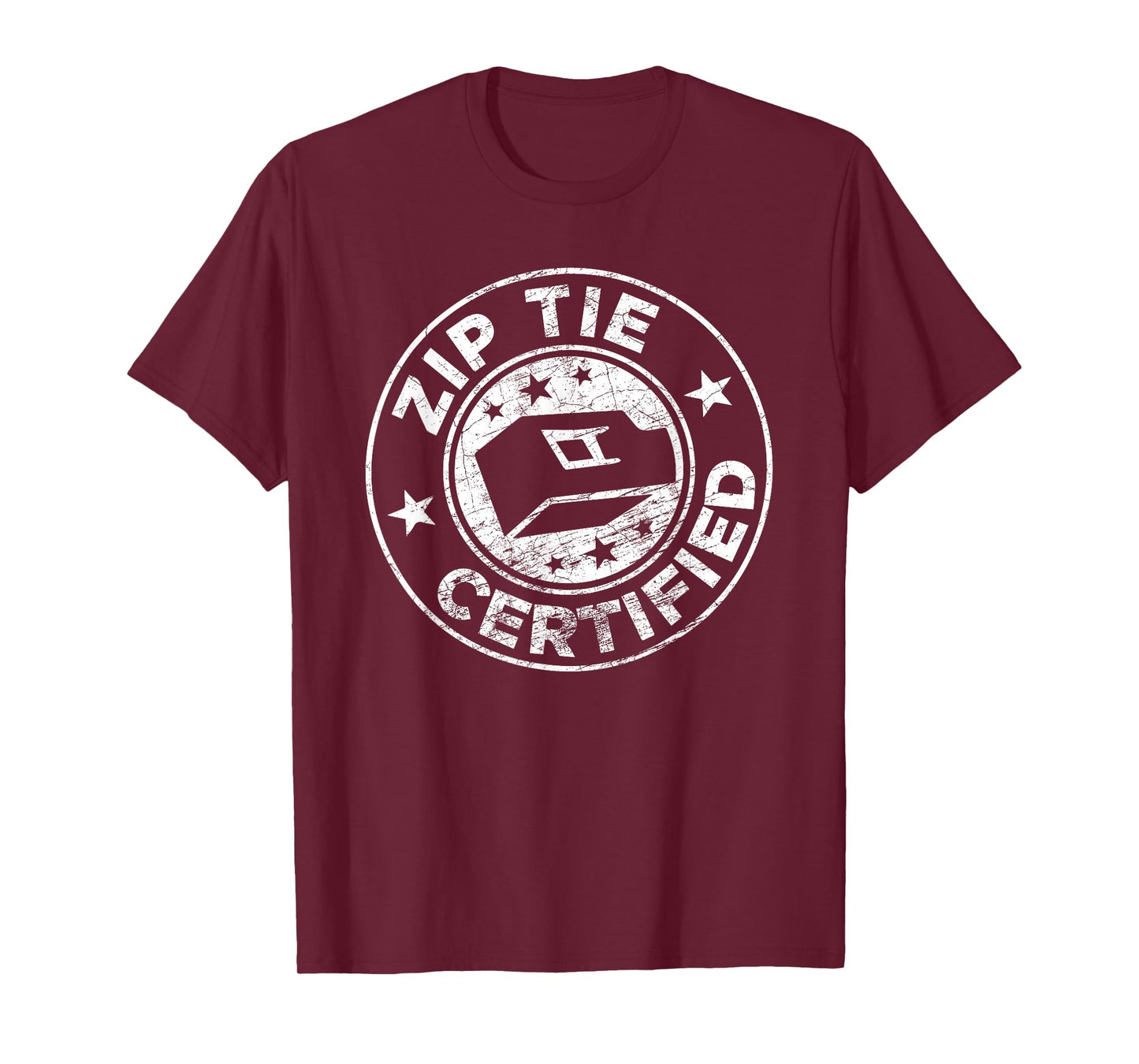 Zip Tie Certified Technician Fixing Man Funny Mechanic T-Shirt