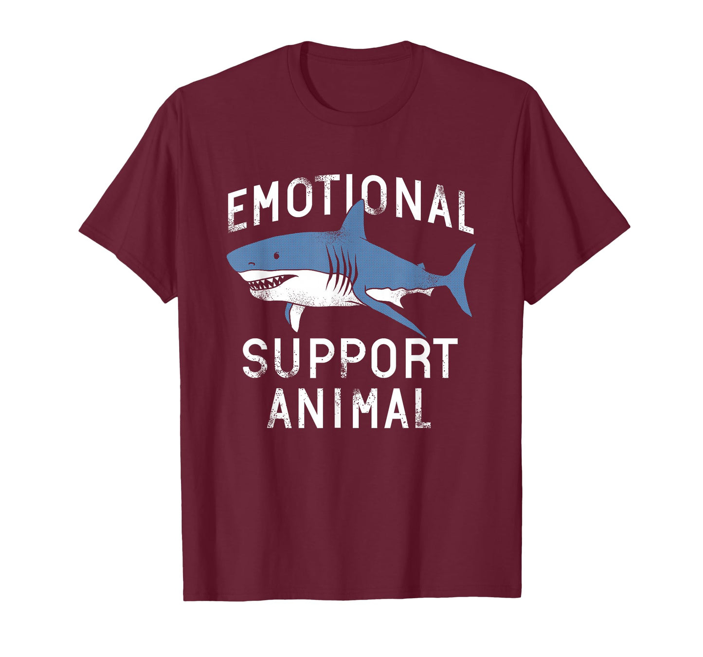 Emotional Support Animal Funny Scary Shark Pun Humor Shark T-Shirt