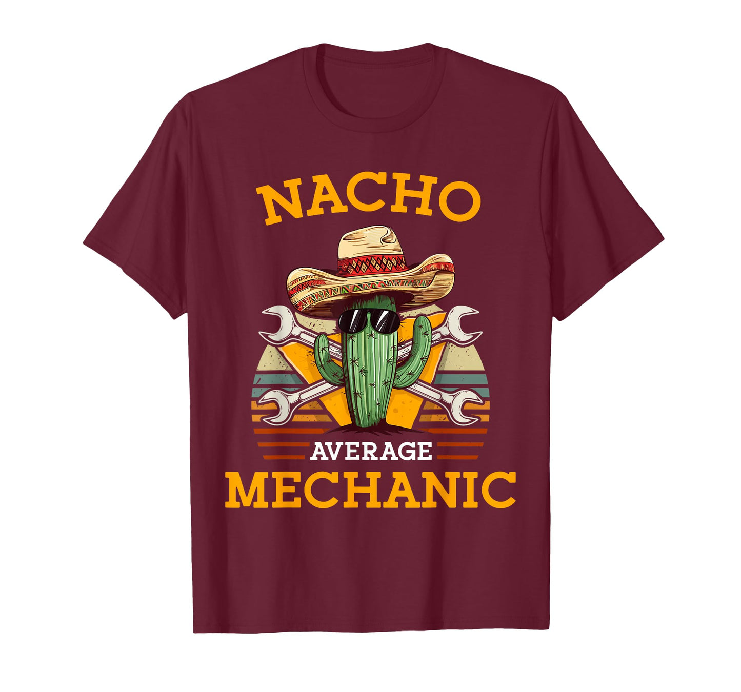 Nacho Average Mechanic Funny Mexican Auto Repairman Vintage T-Shirt