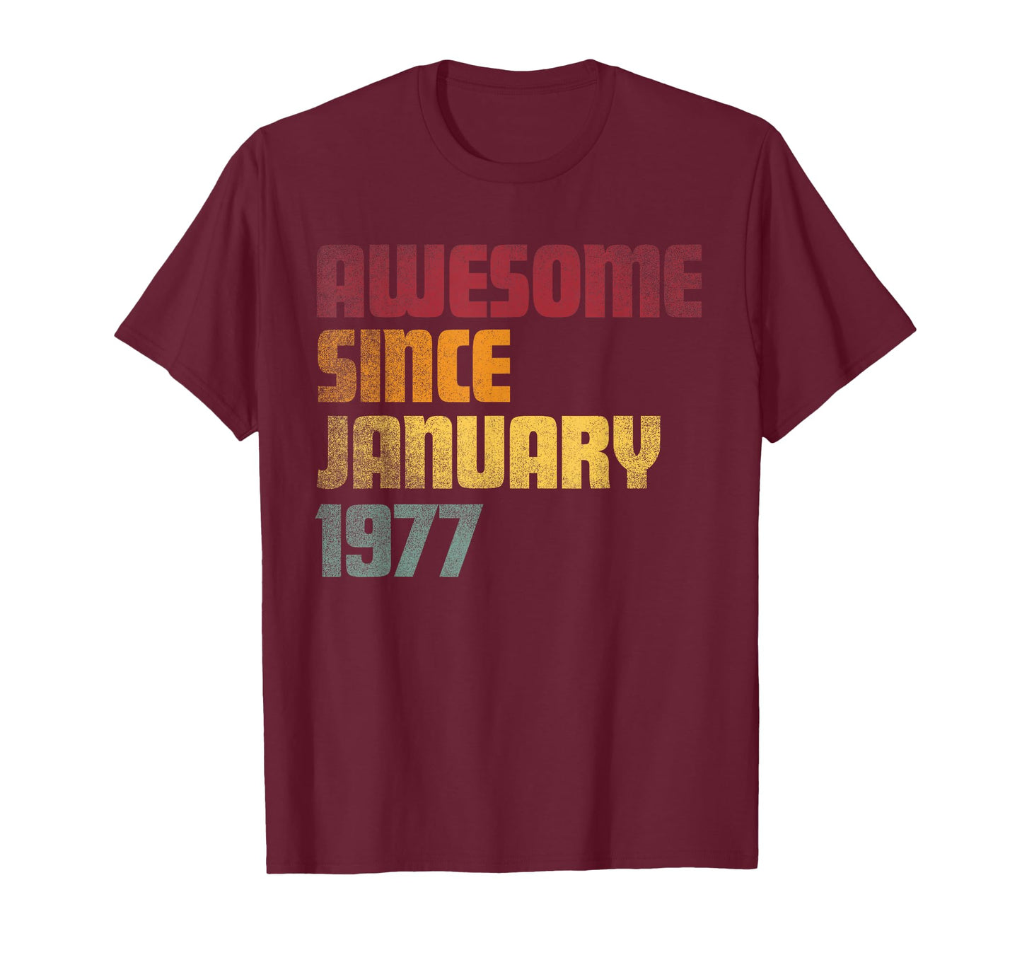 Awesome Since January 1977 49th Birthday - Vintage T-Shirt