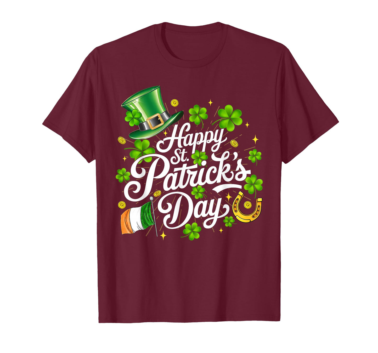 Happy St. Patricks Day Shirts Men Women Kids Shamrock Irish T-Shirt
