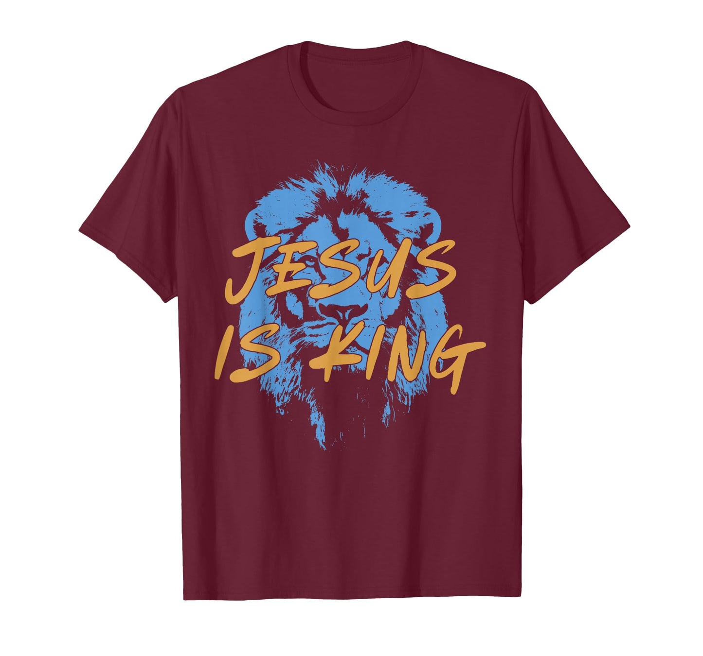 Jesus is King Lion of Judah Design Faith Tee T-Shirt