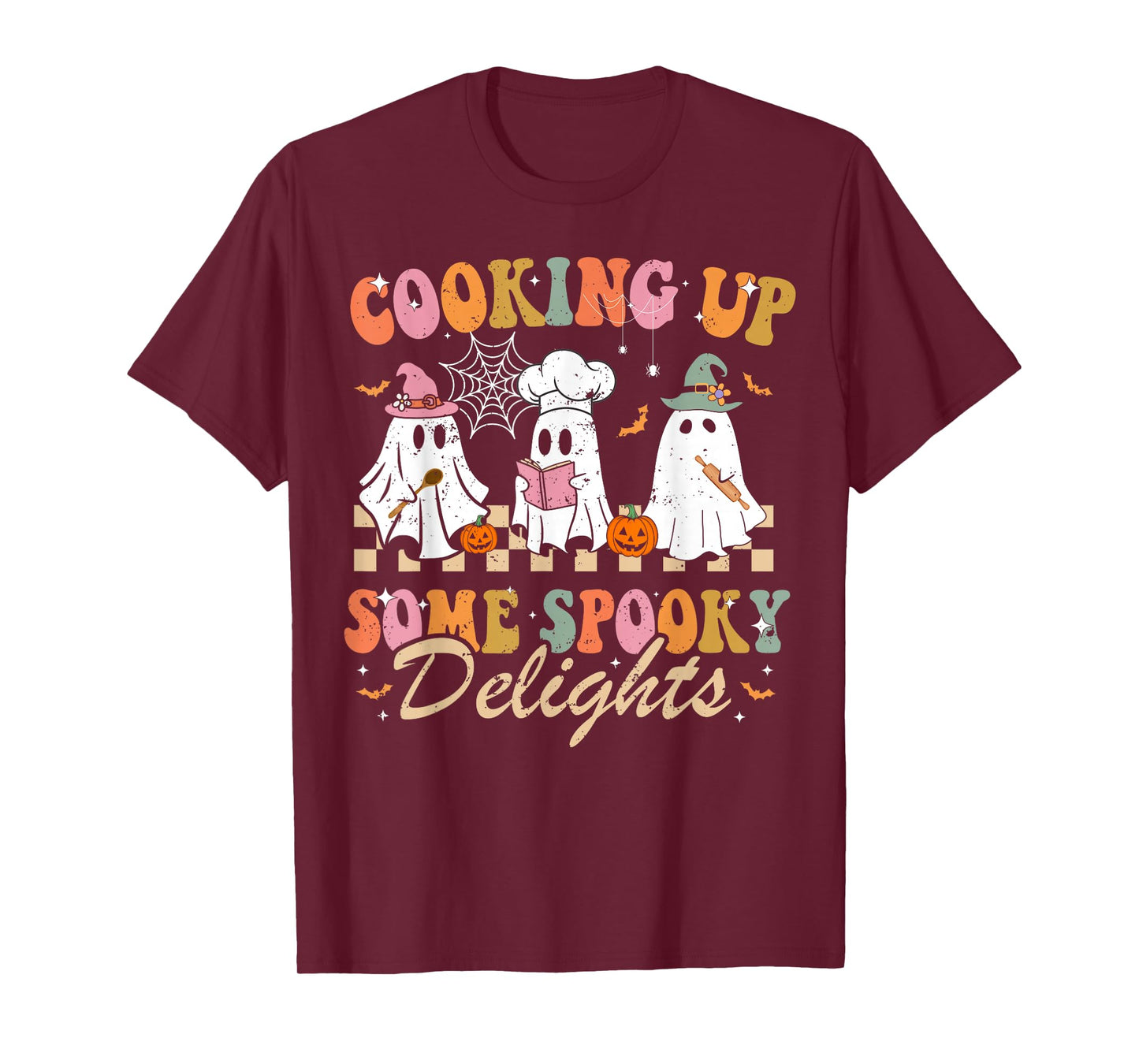 Funny Ghost Cooking For Cook and Kitchen Lovers Halloween T-Shirt