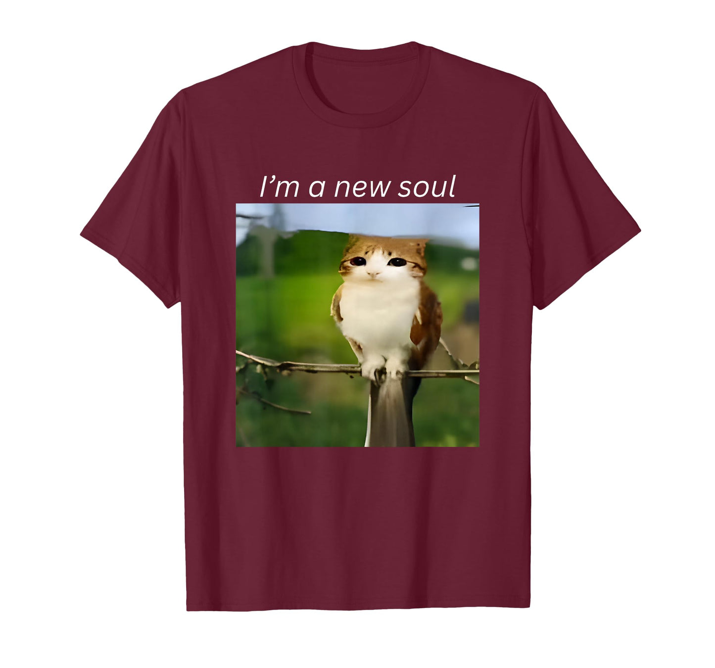 I'm A New Soul Meowl Cat Owl Meme Brainrot Memes Cursed Meme T-Shirt