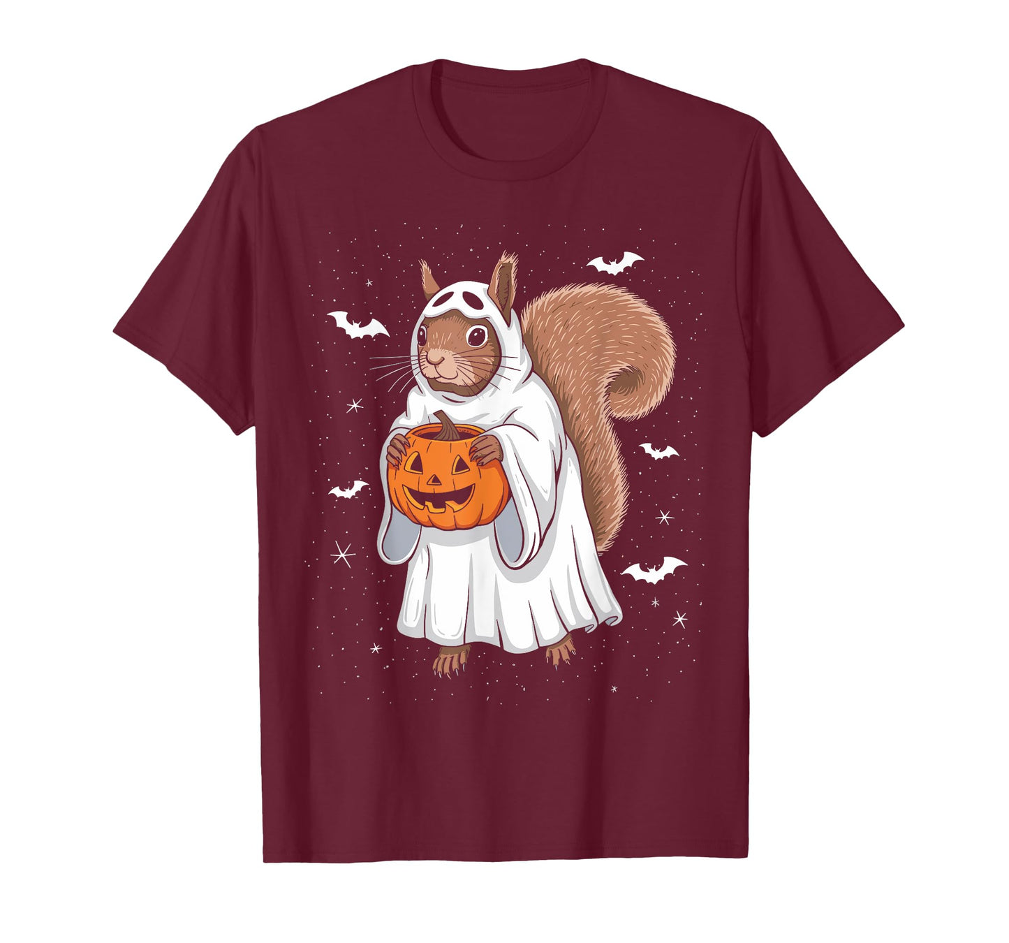 Funny Ghost Squirrel Lovers Spooky Halloween Costume T-Shirt