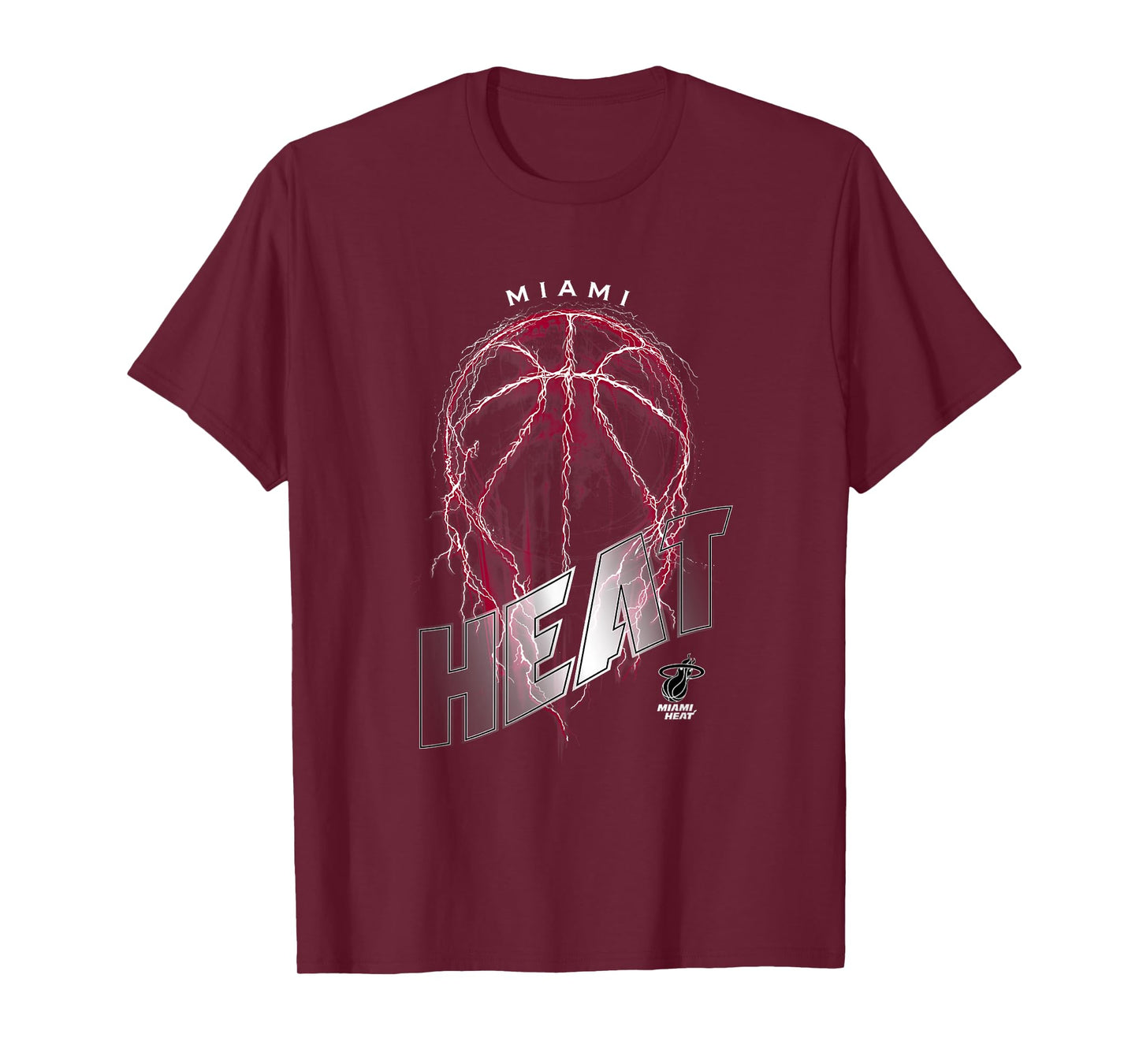 NBA Miami Heat Lightning Bolt Basketball Logo T-Shirt
