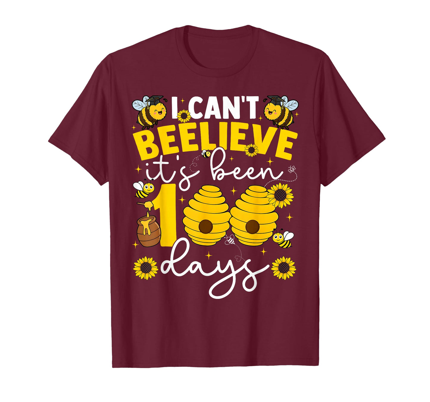 I Can't Beelieve It's Been 100 Days Funny Boy Girl Teacher T-Shirt