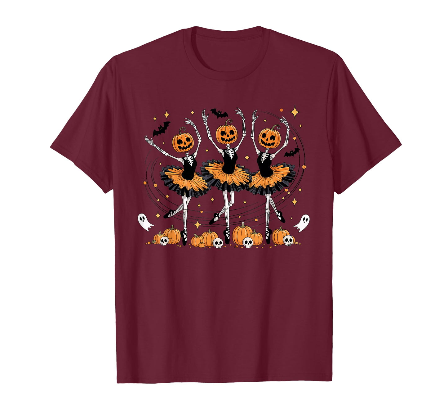 Ballet Skeleton, Funny Halloween, Skeleton Dance, Pumpkin T-Shirt